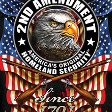 Load image into Gallery viewer, 2nd Amendment Original Homeland Security Down Flag Biker T-Shirt