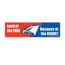 Load image into Gallery viewer, United States Patriotic Land of the Free Bumper Strip Magnet (10.88" x 2.88")