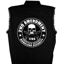 Load image into Gallery viewer, Men's 2nd Amendment America's Original Homeland Security Sleeveless Denim