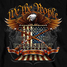 Load image into Gallery viewer, We The People Black with Fire Design Long Sleeve Shirt