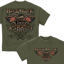 Load image into Gallery viewer, Hick Life 2nd Amendment T-Shirt-Military Republic