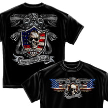 Load image into Gallery viewer, 2nd Amendment Don&#39;t Tread On Me Skull T-Shirt-Military Republic

