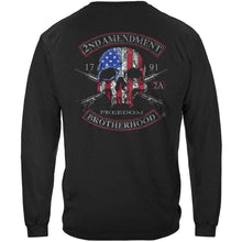 Load image into Gallery viewer, 2nd Amendment Brotherhood Biker Skull and Flag Premium Hoodie
