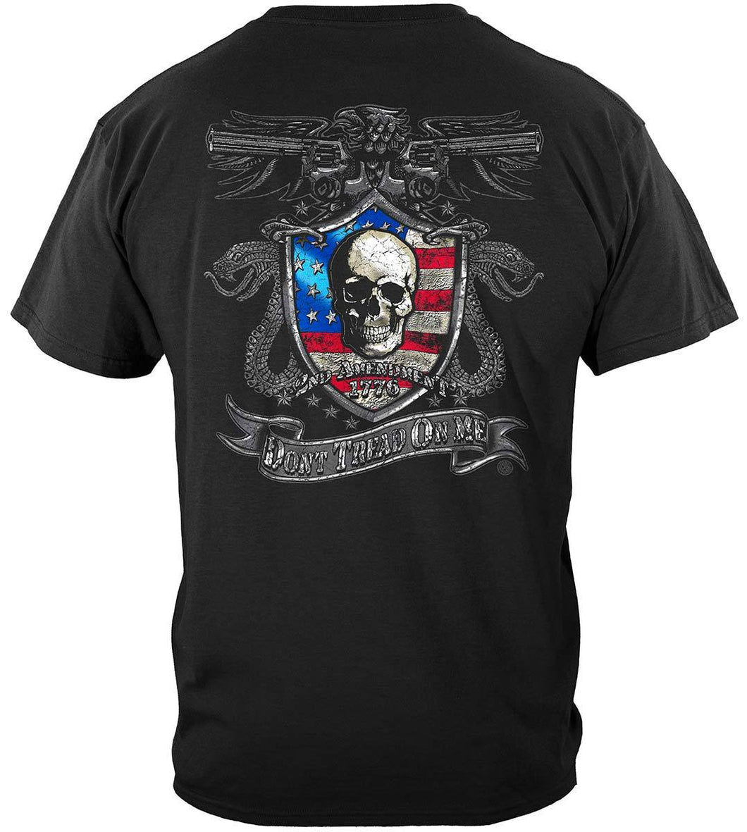 2nd Amendment Don't Tread On Me Skull T-Shirt