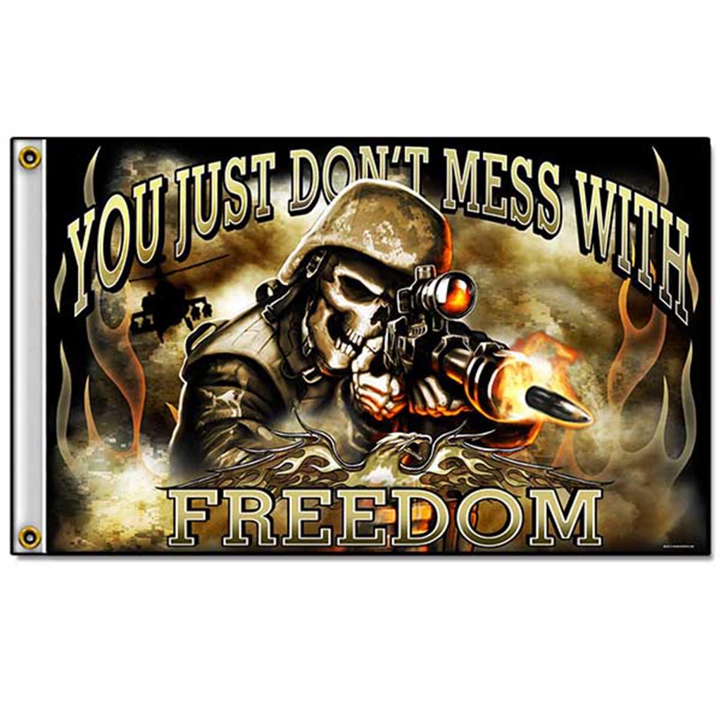 Don't Mess With Freedom Soldier Flag 3'X5'