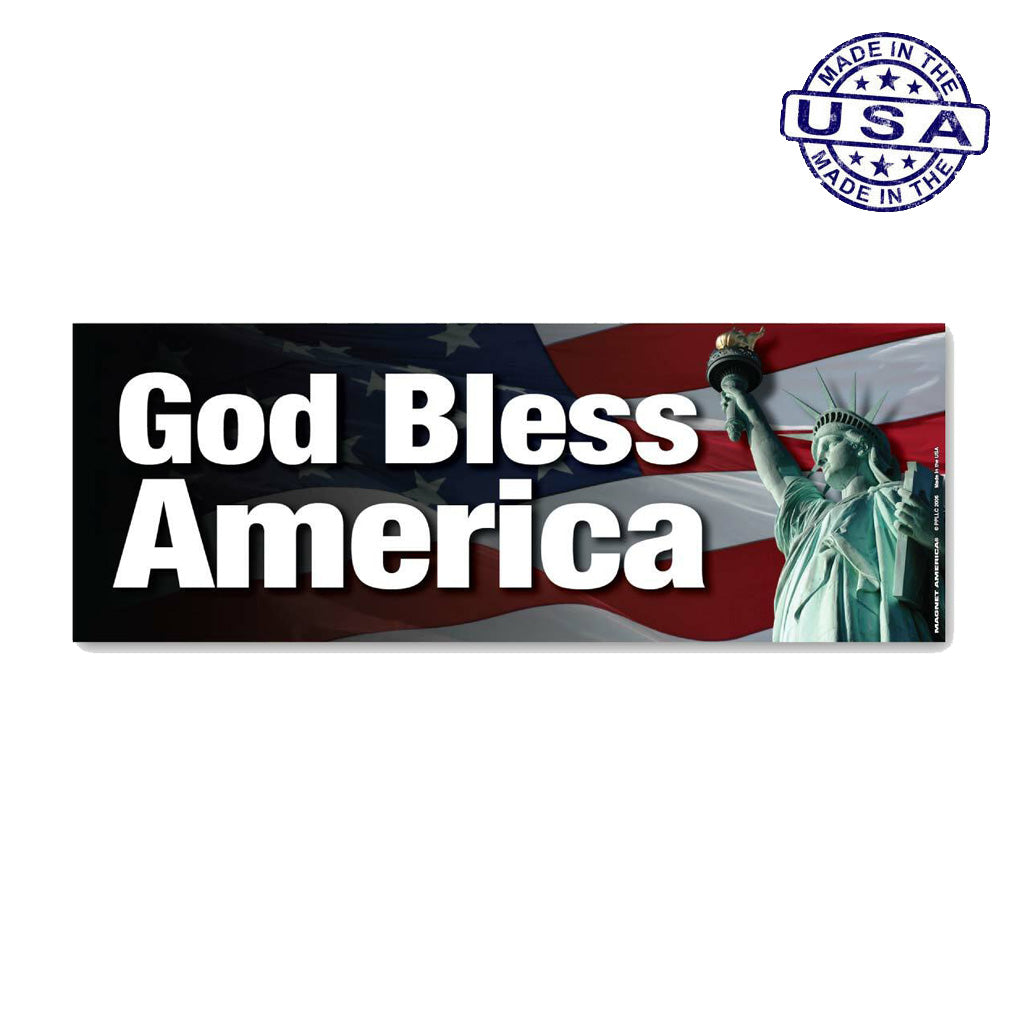 United States Patriotic God Bless America Bumper Strip Magnet (7.88