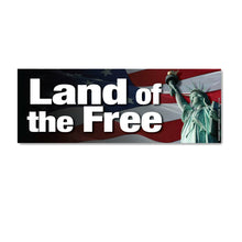 Load image into Gallery viewer, Land of the Free Bumper Strip Magnet (7.88&quot; x 2.88&quot;)
