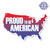 United States Patriotic Proud To Be An American Sticker (8" x 5")