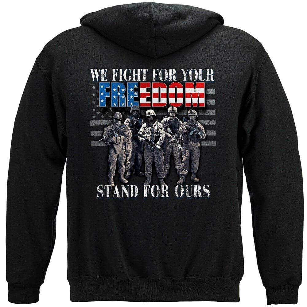 I Stand For The Flag Fight For Our Freedom Premium Men's Hoodie