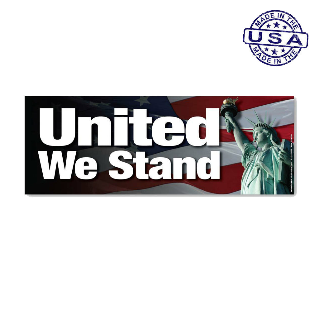 United States Patriotic United We Stand Bumper Strip Magnet (7.88