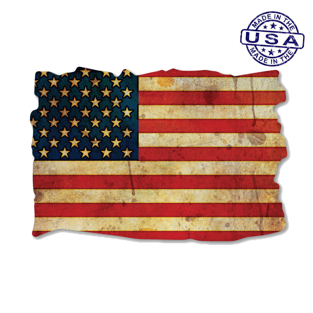 United States Patriotic Flag Grunge Look Design Magnet (4.5