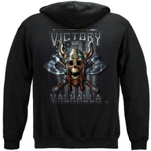 Load image into Gallery viewer, Victory Or Valhalla American Flag Freedom Come and Take it Premium Hoodie
