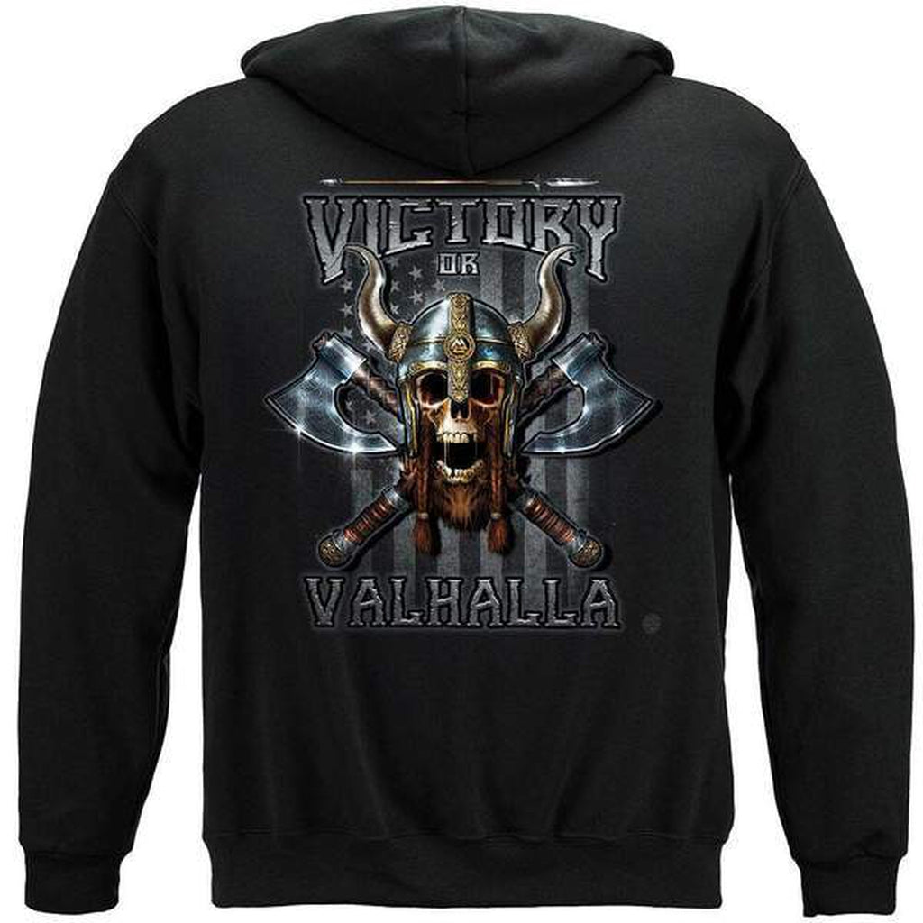Victory Or Valhalla American Flag Freedom Come and Take it Premium Hoodie