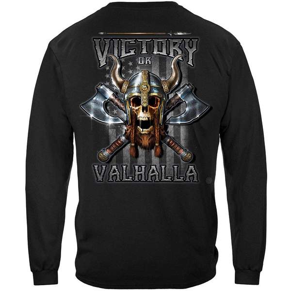 Victory Or Valhalla American Flag Freedom Come and Take it Premium Long Sleeve