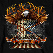 Load image into Gallery viewer, We The People Black with Fire Design Long Sleeve Shirt
