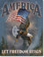 America - Let Freedom Reign Tin Sign-Military Republic