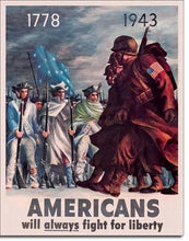 Load image into Gallery viewer, Americans - Fight for Liberty Tin Sign-Military Republic
