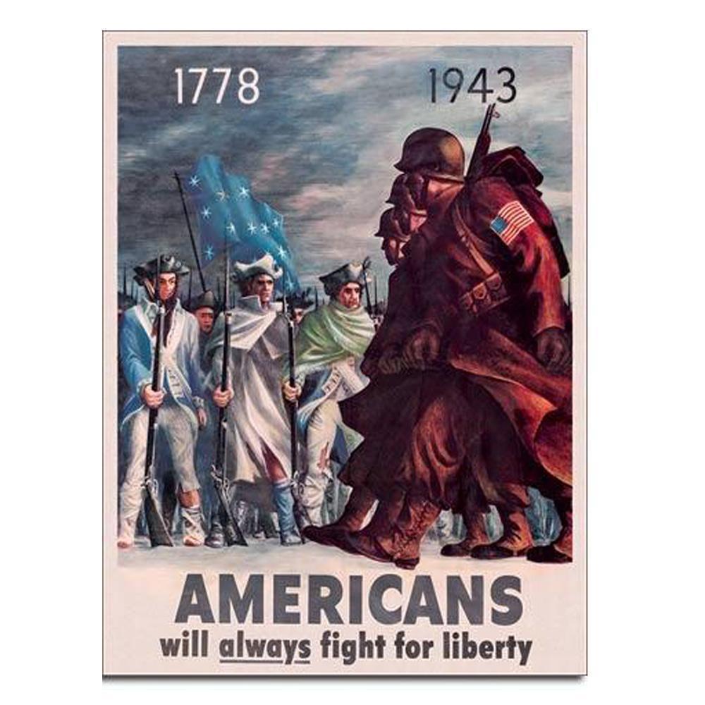 Americans - Fight for Liberty Tin Sign-Military Republic