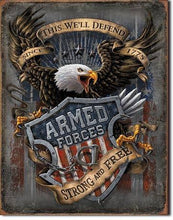 Load image into Gallery viewer, Armed Forces - since 1775 Tin Sign-Military Republic
