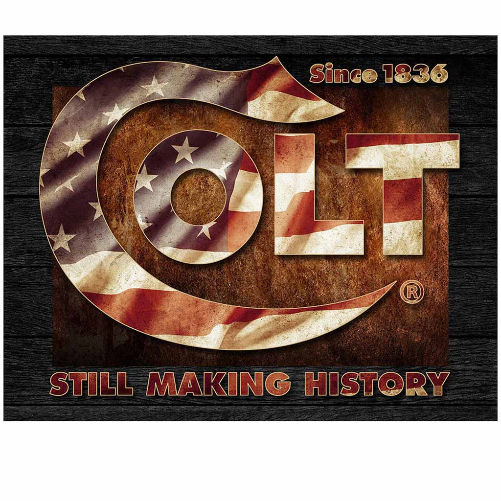 Still Making History Colt Flag Tin Sign - 1836
