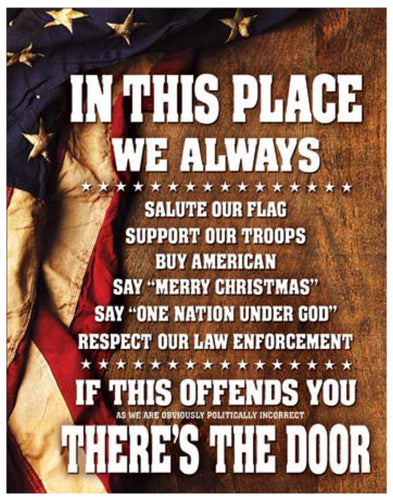In This Place Tin Sign-Military Republic