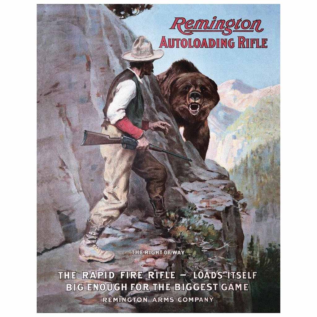 Remington Right of Way Tin Sign