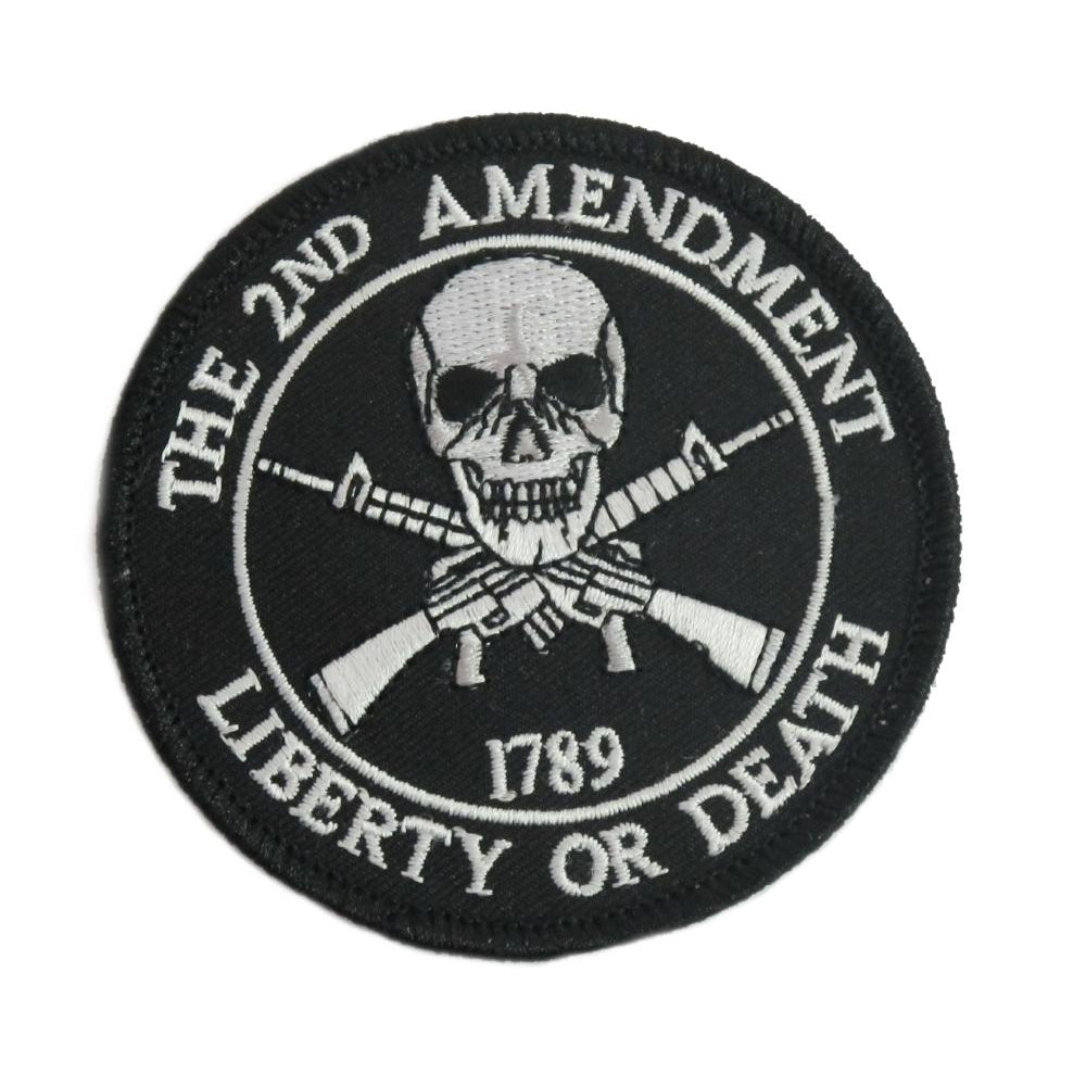 US 2nd Amendment 1789 Black & White Patch- 3 1/4